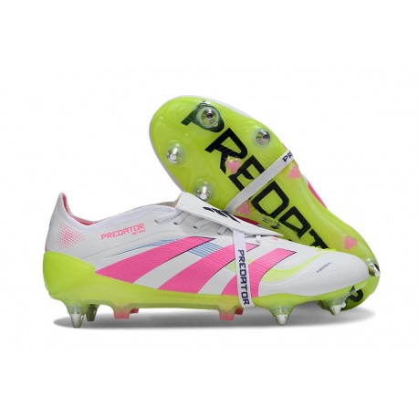 Adidas Predator Elite Foldover Tongue SG Blanco Rosa Amarillo