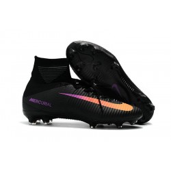 Bota de fútbol 2018 Nike Mercurial Superfly V FG CR7 Negro Naranja Voltio
