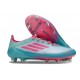Botines de Futbol adidas F50 Elite SG Pro Flash Agua Rosa Lúcido Lucid Cyan