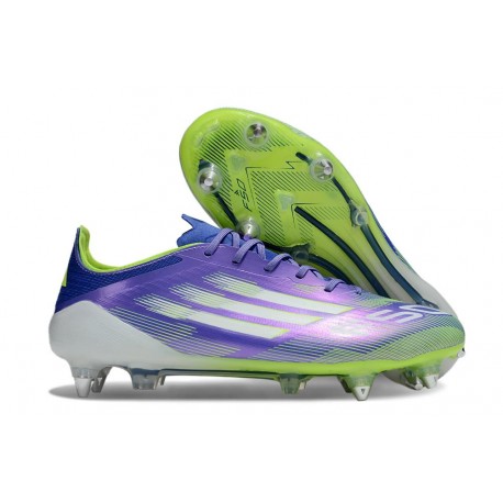 adidas F50 Elite SG Pro Violeta Tone Blanco Limón Lúcido Morado Rush