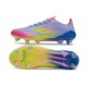 Botines adidas F50 Elite SG Pro Azul Fusion Limón Lúcido Rosa Lúcido