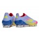 Botines adidas F50 Elite SG Pro Azul Fusion Limón Lúcido Rosa Lúcido