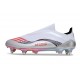 Botines de Futbol adidas F50 Elite SG Pro X MESSI Ftwr Blanco Rojo Lúcido Plateado Met.