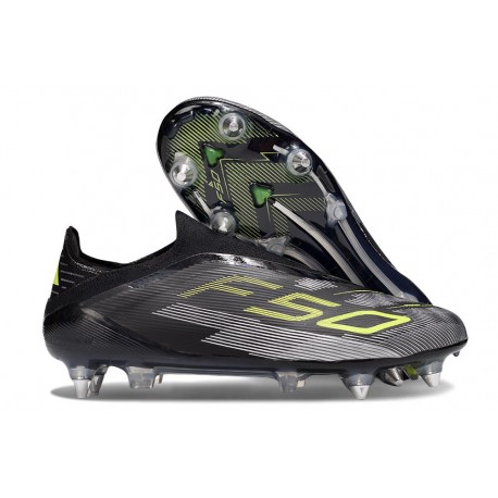 Botines de Futbol adidas F50 Elite SG Pro Negro Amarillo