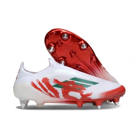 Botas adidas F50 Elite Laceless SG Blanco Rojo Verde