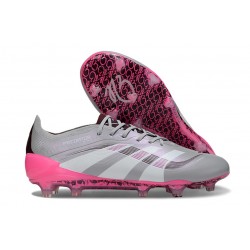 Tacos de Futbol adidas Predator Elite FG Gris Blanco Rosa