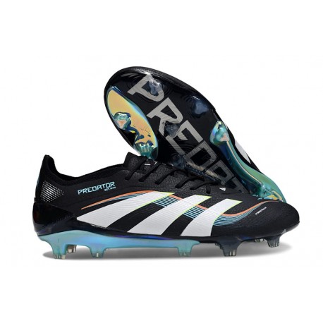 Tacos de Futbol adidas Predator Elite FG Negro Blanco Azul