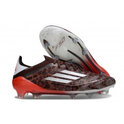 Botas de Fútbol adidas F50 Elite FG Leopardo Plateado Rojo