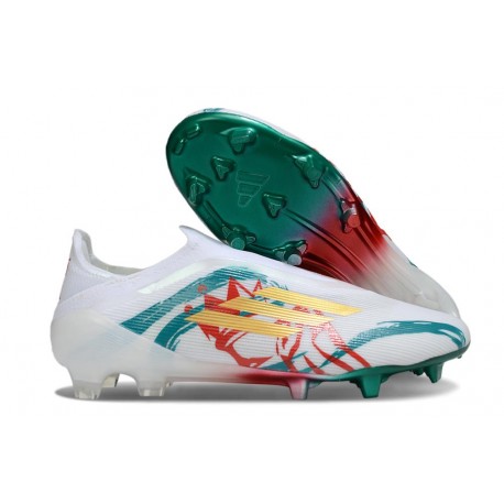 Botas de Fútbol adidas F50 Elite LL FG Blanco Verde Dorada