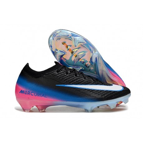 Zapatos Nike Mercurial Vapor XVI Elite FG Negro Blanco Azul Rosa