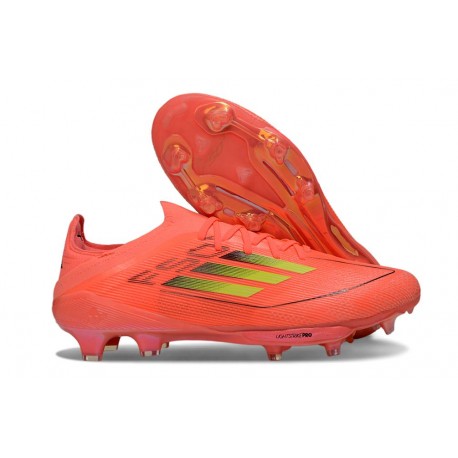 Zapatillas de Fútbol Adidas F50+ FG Rojo Dorado