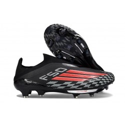 Adidas F50 + Sin Cordones FG Negro Rojo
