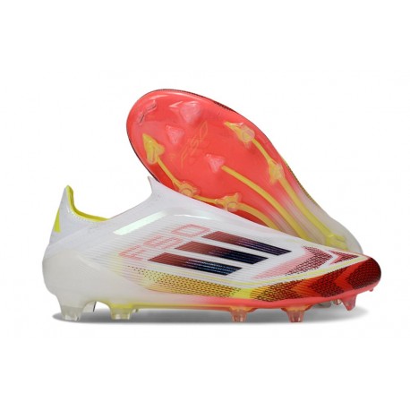 Botas de Fútbol adidas F50 Elite LL FG Blanco Negro Amarillo