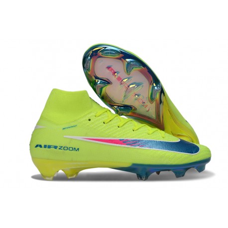Nike Air Zoom Mercurial Superfly 10 Elite FG Limalight Voltio Azul
