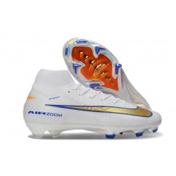 Nike Air Zoom Mercurial Superfly 10 Elite FG Blanco Dorado