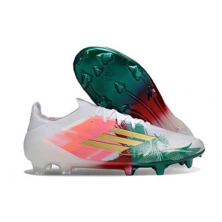 Botas de Fútbol adidas F50 Elite FG Rosa Verde Dorada
