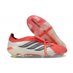 Bota adidas Predator 26 Elite FT FG Rojo Lúcido Negro Ftwr Blanco