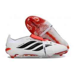 Bota de Fútbol adidas Predator 26 Elite FT FG Blanco Rojo Negro