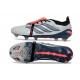 Bota de Fútbol adidas Predator 26 Elite FT FG Gris Negro Rojo