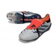 Bota de Fútbol adidas Predator 26 Elite FT FG Gris Negro Rojo