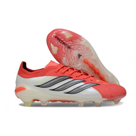 Botas y Zapatillas de Fútbol adidas Predator 26 Elite FG Rojo Lúcido Negro Ftwr Blanco