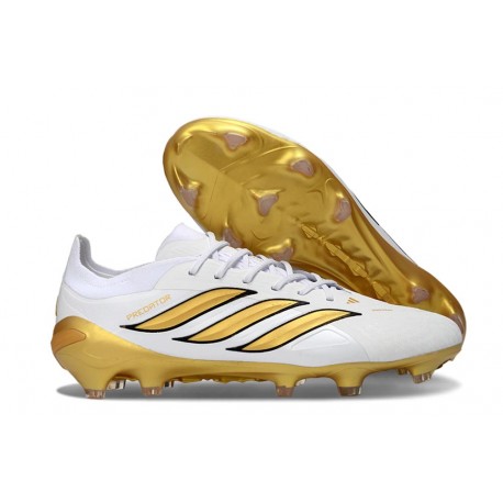 Botas y Zapatillas de Fútbol adidas Predator 26 Elite FG Blanco Dorado