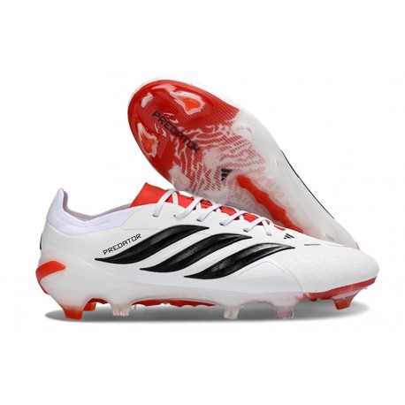 Botas y Zapatillas de Fútbol adidas Predator 26 Elite FG Blanco Negro Rojo