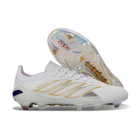 Tacos de Futbol adidas Predator Elite L FG Blanco Dorado