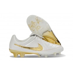 Tacos de Futbol Nike Tiempo Maestro Elite FG Blanco Dorado