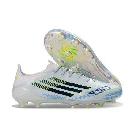 Botas y Zapatillas de Fútbol adidas F50 Elite FG Blanco Azul Negro
