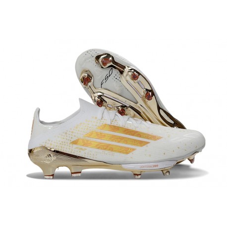 Zapatillas de Fútbol Adidas F50+ FG Blanco Dorada