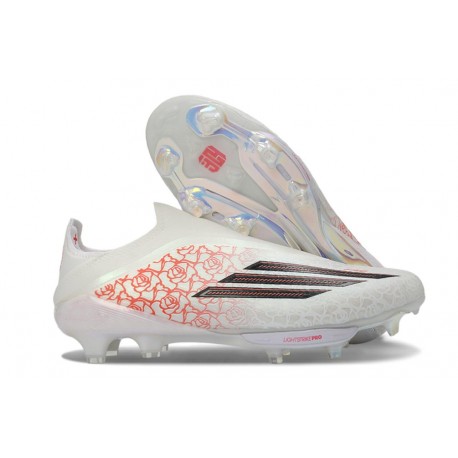 Adidas F50 + Sin Cordones FG x Lamie Yamal Blanco Rojo Negro