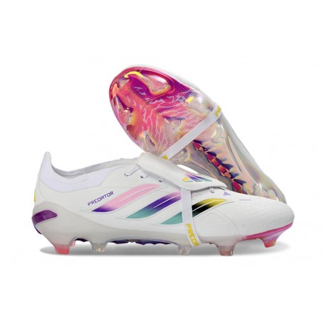Bota de Fútbol adidas Predator 26 Elite FT FG Blanco Rosa
