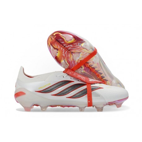 Bota de Fútbol adidas Predator 26 Elite FT FG Blanco Rojo Negro