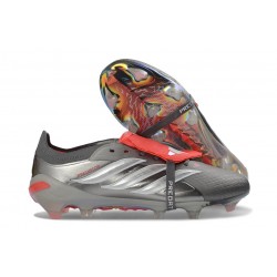 adidas Predator 26 Elite FT FG Hierro Met. Ftwr Blanco Rojo Lúcido