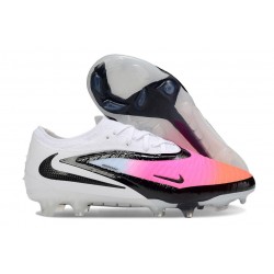 Zapatos de Fútbol Nike Phantom 6 Low Elite FG Blanco Rosa Negro