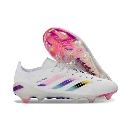 Tacos de Futbol adidas Predator Elite L FG Blanco Rosa