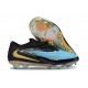 Zapatos de Fútbol Nike Phantom 6 Low Elite FG Azul Dorado Negro