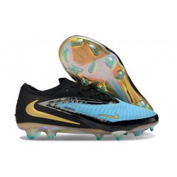 Zapatos de Fútbol Nike Phantom 6 Low Elite FG Azul Dorado Negro