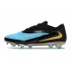 Zapatos de Fútbol Nike Phantom 6 Low Elite FG Azul Dorado Negro
