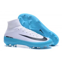 Botas de fútbol Nike Mercurial Superfly V CR7 FG Blanco Azul Negro