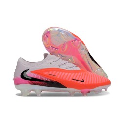 Zapatos de Fútbol Nike Phantom 6 Low Elite FG Carmesí Brillante / Gris / Negro