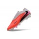 Zapatos de Fútbol Nike Phantom 6 Low Elite FG Carmesí Brillante / Gris / Negro