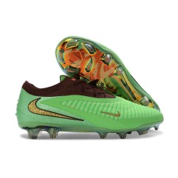 Zapatos de Fútbol Nike Phantom 6 Low Elite FG Verde Dorado