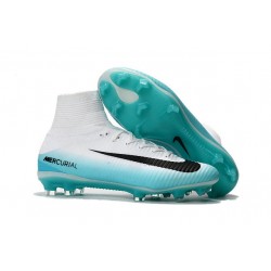 Zapatilla Nike Mercurial Superfly V CR7 FG Negro Blanco Azul