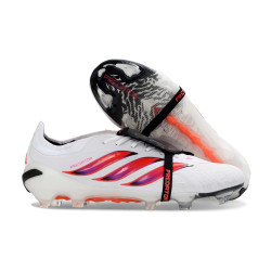 Bota de Fútbol adidas Predator 26 Elite FT FG Blanco Rojo Negro