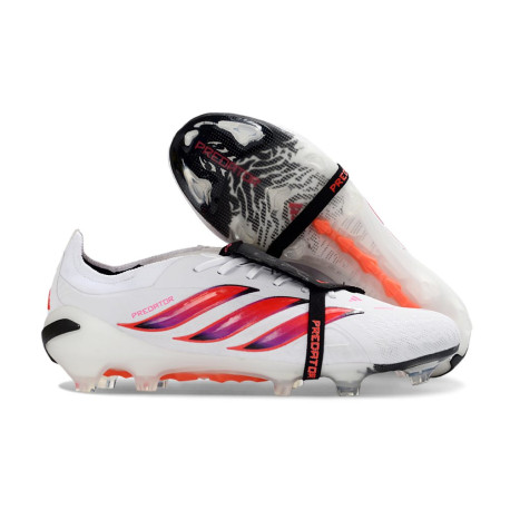 Bota de Fútbol adidas Predator 26 Elite FT FG Blanco Rojo Negro