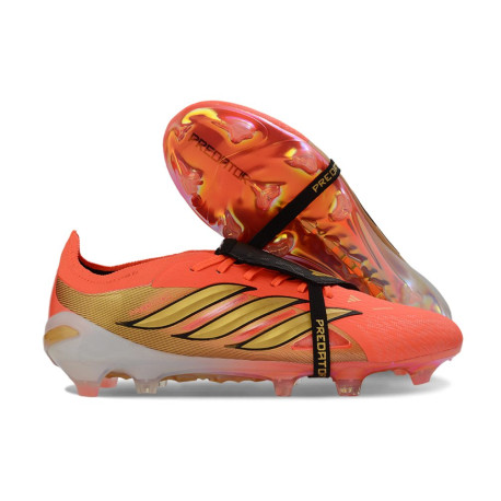 Bota de Fútbol adidas Predator 26 Elite FT FG Naranja Negro Dorado