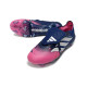 Bota de Fútbol adidas Predator 26 Elite FT FG Azul Rosa Plateada