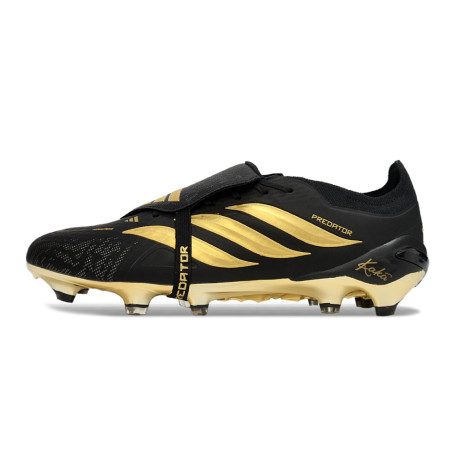 Bota de Fútbol adidas Predator 26 Elite FT FG Negro Dorada